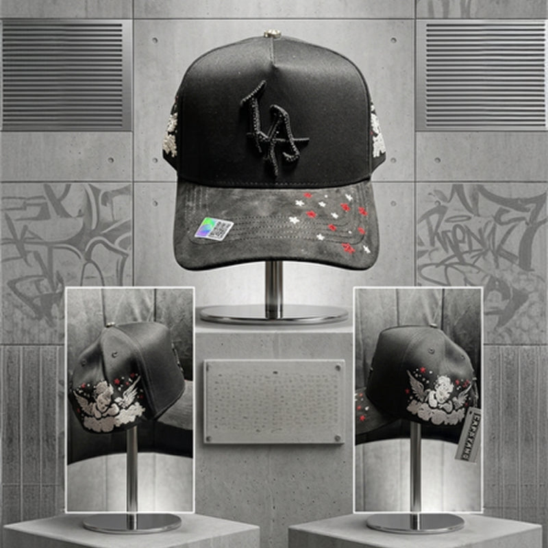 LA Embroidered Floral Snapback