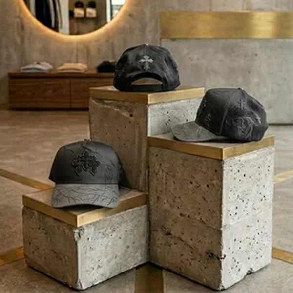 Kevin Hats Charcoal Cross Cap