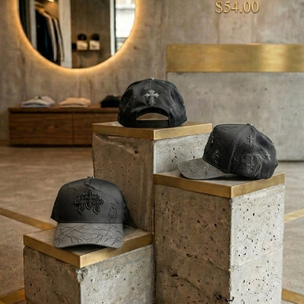 Kevin Hats Black Cross Cap