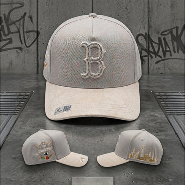 Capsfans Boston Grey Ostrich Cap