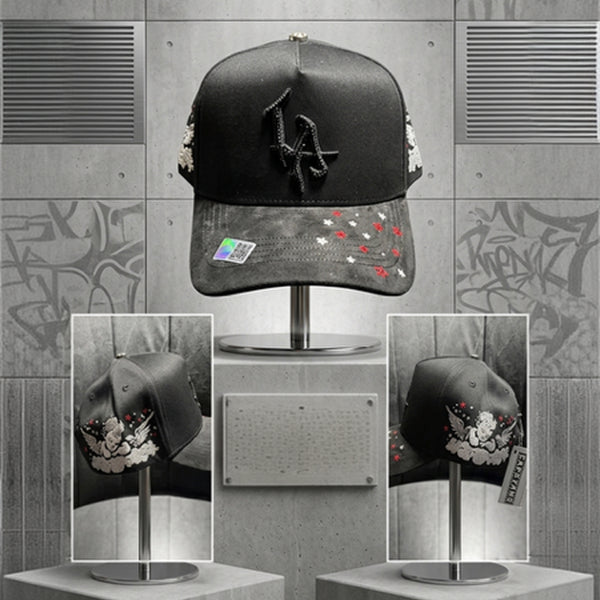 LA Embroidered Floral Snapback
