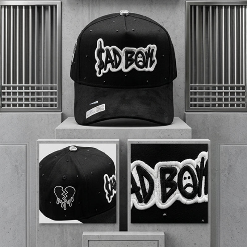 Sad Boy Bubble Graphic Cap