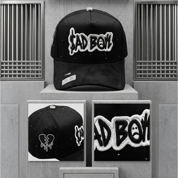 Sad Boy Bubble Graphic Cap