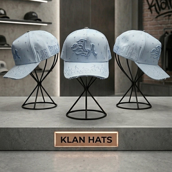 Klan Hats LA Fire Baby Blue Cap V2