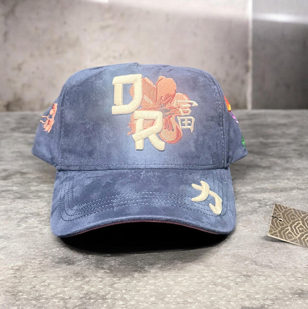 Dreamer Kanji Blue Suede Cap